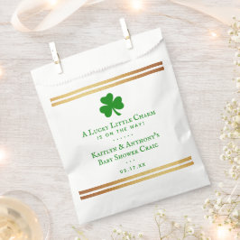 Bolsa De Papel Elegante Relieve metalizado dorado St. Patrick's D