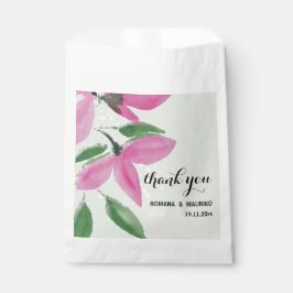 Bolsa De Papel Elegante Romántico Flores Silvestres Rosa