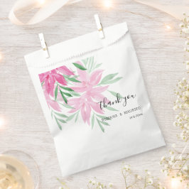 Bolsa De Papel Elegante Rosa Boho Floral Acuarela