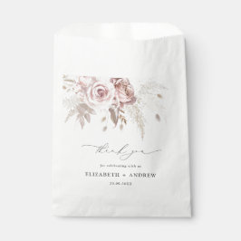 Bolsa De Papel Elegante Rubor Garden Wedding Gracias