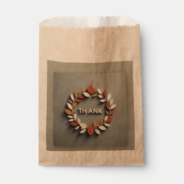 Bolsa De Papel Elegante Sobre Gracias" (Anverso)