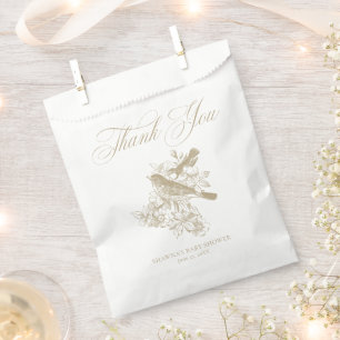 Bolsa De Papel Elegante Tan Chinoiserie Naturaleza Aves Baby Show