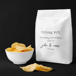 Bolsa De Papel Elegante tema Boda blanco y negro