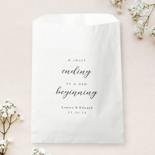 Bolsa De Papel Elegante Un Dulce Final para un Nuevo Comienzo Bod