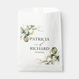 Bolsa De Papel Elegante Verde Eucalipto Boda