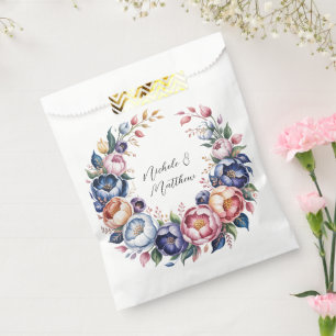 Bolsa De Papel Elegante Vocación Floral Para Boda