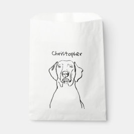 Bolsa De Papel Elegante Weimaraner: Tu texto, tu estilo
