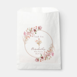 Bolsa De Papel Elegante Wreath Wreath Baby Shower