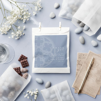 Bolsa De Papel Elegante y Clásico Catédral Gótico Boda Azul Polvo