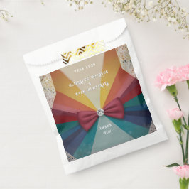 Bolsa De Papel Elegante y colorida invitación a la boda arcoiris
