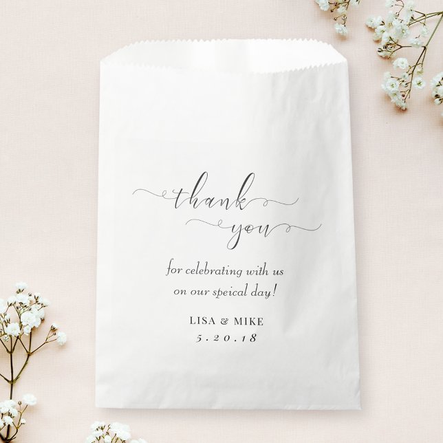 Bolsa De Papel Elegante y simple ducha de novia gracias (Subido por el creador)