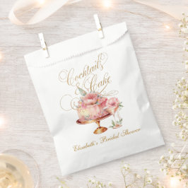 Bolsa De Papel Elegantes cócteles rosas y ducha de novias con pas