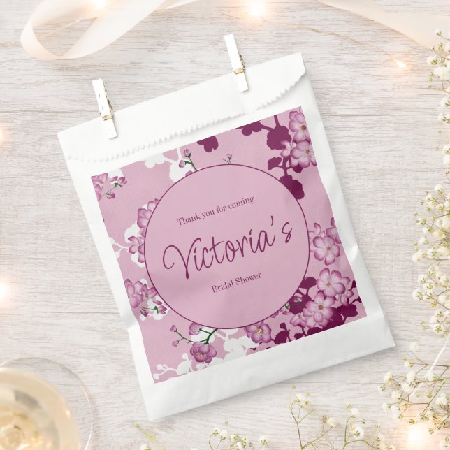 Bolsa De Papel Elegantes flores de cerezo rosado Té de la tarde (Cortado)