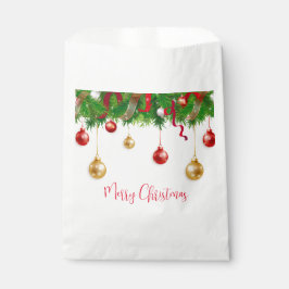 Bolsa De Papel Elegantes Navidades Wreath Boarder con adornos