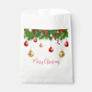Bolsa De Papel Elegantes Navidades Wreath Boarder con adornos