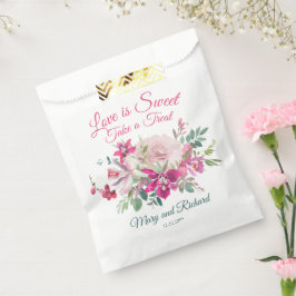 Bolsa De Papel Elegantes orquídeas Boda El amor es dulce, tómate 