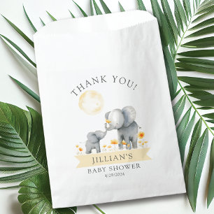 Bolsa De Papel Elephant Kiss Baby Shower Gracias