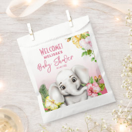 Bolsa De Papel Elephant Safari Tropical Jungle Baby Shower