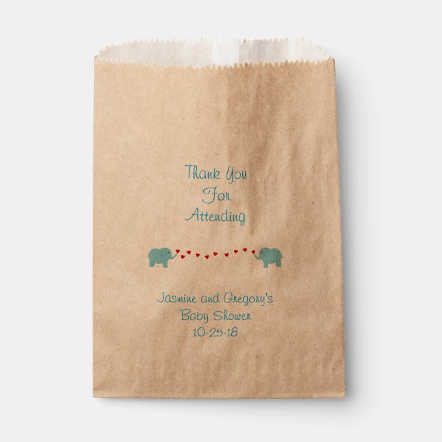 Bolsa De Papel Elephant Twin Boys Favorito Bag (Anverso)