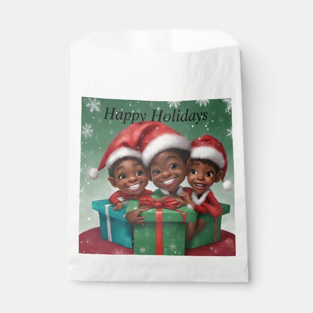 Bolsa De Papel Elfs, Navidades afroamericanos (Anverso)