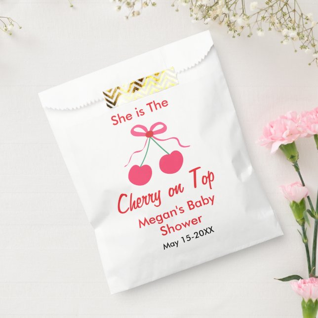 Bolsa De Papel Ella es la cereza en el Chica de Coquette Baby Sho (Sellado)