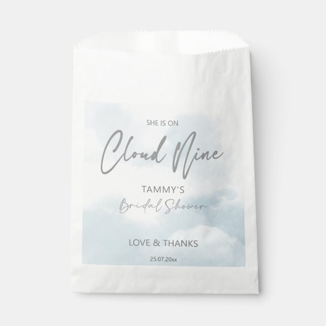 Bolsa De Papel Ella está en la nube nueve ducha de novia (Anverso)