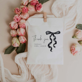 Bolsa De Papel Ella se casa Black Bow Bridal Shower 