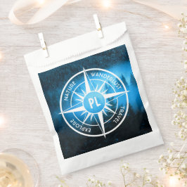 Bolsa De Papel Emblema de la estrella de la brújula monograma nie