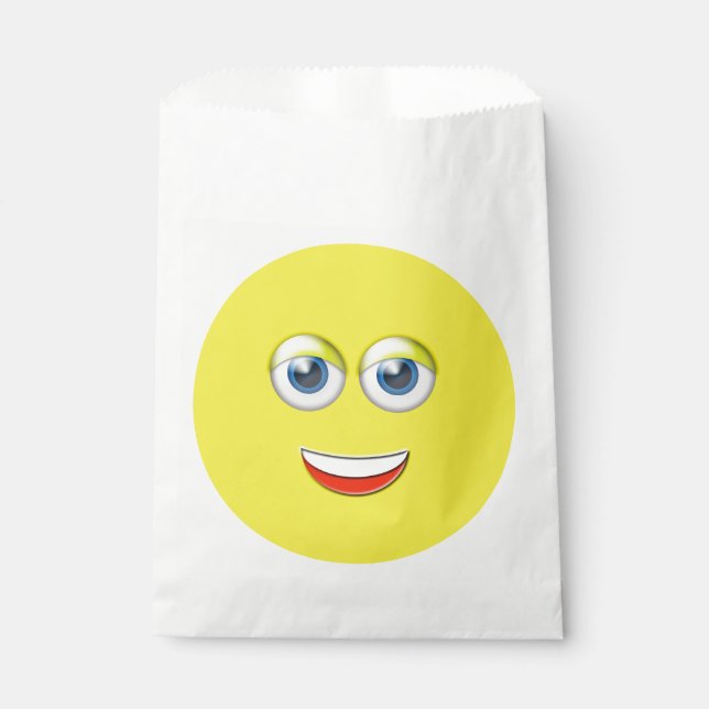 Bolsa De Papel Emoji de cara feliz (Anverso)