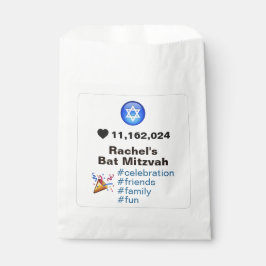 Bolsa De Papel Emoji de medios sociales Bat Mitzvah o Bar Mitzvah