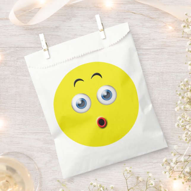 Bolsa De Papel Emoji sorprendida (Cortado)