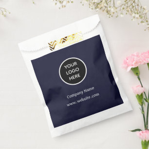 Bolsa De Papel Empresa de logotipo personalizado azul corporativo