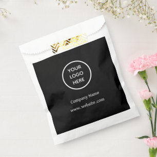 Bolsa De Papel Empresa de logotipo personalizado negro corporativ