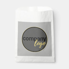 Bolsa De Papel EMPRESA minimalista LOGO BUSINESS BRAND SILVER GRA