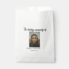 Bolsa De Papel En la memoria amorosa de add name memorial keepsak