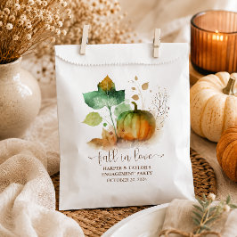 Bolsa De Papel Enamorarse Calabaza Rústica Elegante