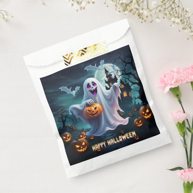 Bolsa De Papel Encantador diseño de Halloween transmite. (Sellado)
