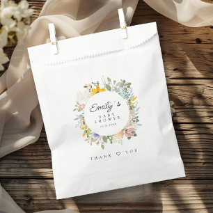 Bolsa De Papel Encanto del Jardín de Flores Silvestres Baby Sho