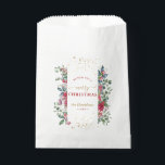 Bolsa De Papel Encanto Que Te Deseamos Una Feliz Guerra De Navida<br><div class="desc">Diseño único con Navidades de invierno corona acuarela (ramas de pino,  conos,  bolas de Navidad,  flores blancas y rojas,  bayas),  finas salpicaduras de oro,  sobre un fondo blanco. Utilice la herramienta Personalize para agregar su información. Vea también mi colección de guirnaldas de vacaciones.</div>