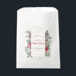 Bolsa De Papel Encanto Que Te Deseamos Una Feliz Guerra De Navida<br><div class="desc">Diseño único con Navidades de invierno corona acuarela (ramas de pino,  conos,  bolas de Navidad,  flores blancas y rojas,  bayas),  finas salpicaduras de oro,  sobre un fondo blanco. Utilice la herramienta Personalize para agregar su información. Vea también mi colección de guirnaldas de vacaciones.</div>