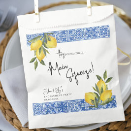 Bolsa De Papel Encontrado apretón principal Limón y compromiso de