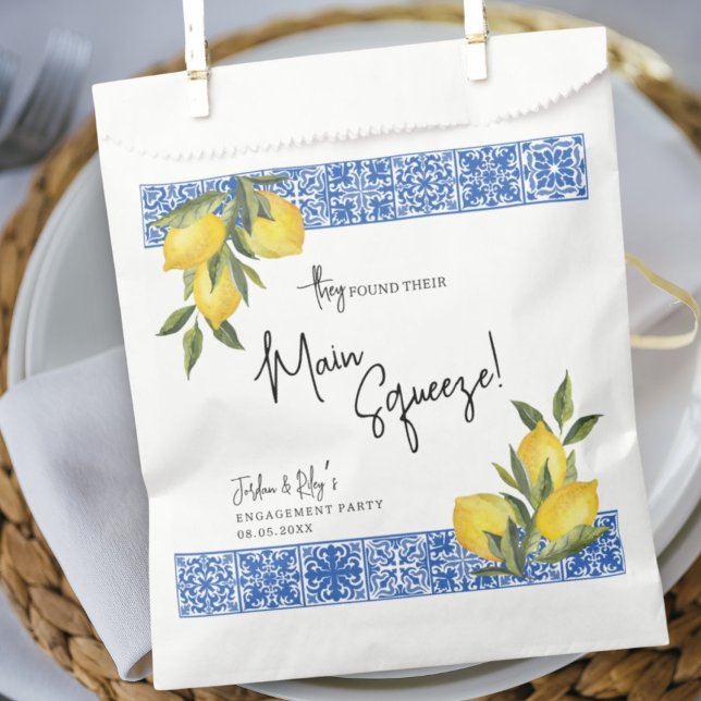 Bolsa De Papel Encontré el apretón principal Limón y compromiso d (Subido por el creador)