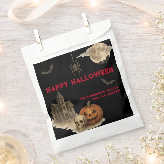 Bolsa De Papel Entra Si Te Atreves - La Halloween De La Casa De L (Cortado)