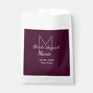 Bolsa De Papel Equipo de la novia agregar nombre monograma dama d