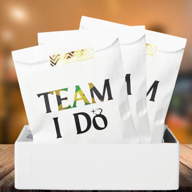 Bolsa De Papel Equipo I Do Jamaican Flag Boda Bachelorette Party (Team I Do Jamaican Flag Wedding Bachelorette Party Favor Bag)