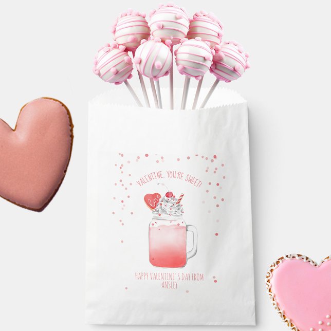 Bolsa De Papel Eres dulce Valentine Love Crazy Milkshake (Subido por el creador)