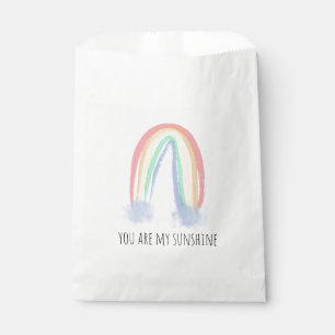 Bolsa De Papel Eres mi sol acuarela pintada arcoíris