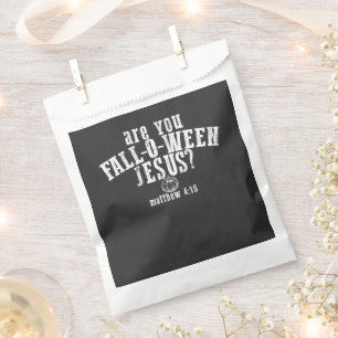 Bolsa De Papel ¿Eres Otoño-O-Ween Jesús Cristiano Halloween