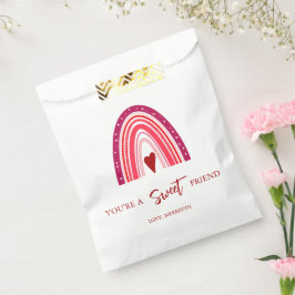 Bolsa De Papel Eres un dulce amigo Valentine Boho Rainbow