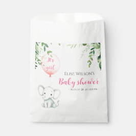 Bolsa De Papel ¡Es chica! Bebé de elefante lindo con globo